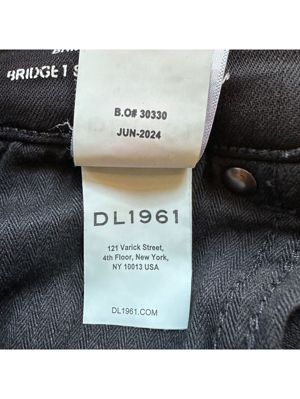 DL1961 Bridget Boot Cut High Rise Instasculpt Jeans Size W 30 L 33 Black Stretch - Picture 9 of 11